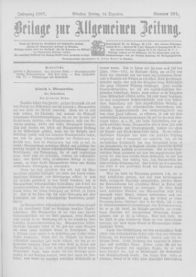 Allgemeine Zeitung Freitag 24. Dezember 1897