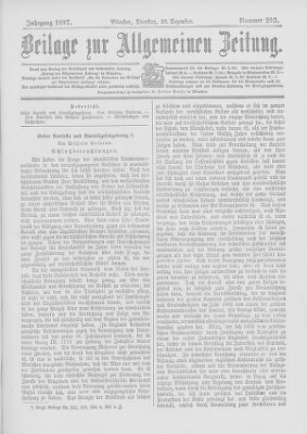 Allgemeine Zeitung Dienstag 28. Dezember 1897