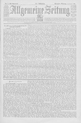 Allgemeine Zeitung Montag 10. Januar 1898