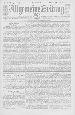 Allgemeine Zeitung Mittwoch 12. Januar 1898