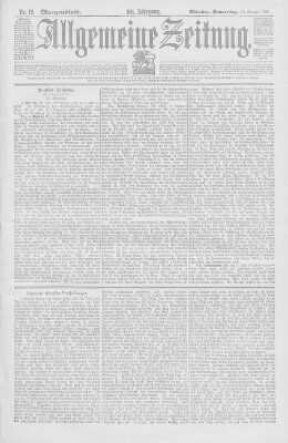 Allgemeine Zeitung Donnerstag 13. Januar 1898