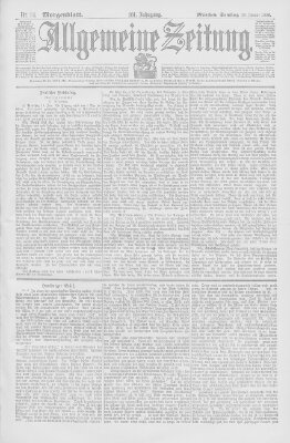 Allgemeine Zeitung Samstag 15. Januar 1898