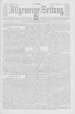 Allgemeine Zeitung Montag 17. Januar 1898