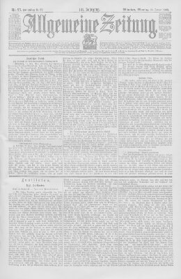 Allgemeine Zeitung Montag 24. Januar 1898