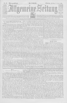 Allgemeine Zeitung Freitag 28. Januar 1898