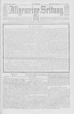 Allgemeine Zeitung Montag 21. Februar 1898