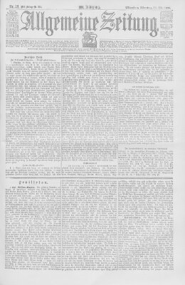 Allgemeine Zeitung Montag 14. März 1898