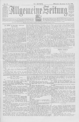 Allgemeine Zeitung Sonntag 20. März 1898