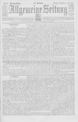 Allgemeine Zeitung Dienstag 22. März 1898