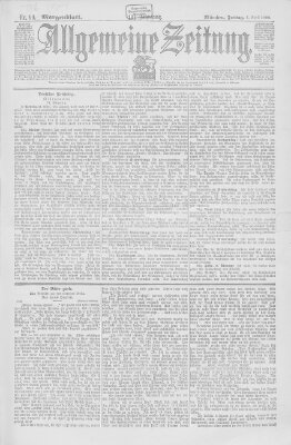 Allgemeine Zeitung Freitag 1. April 1898