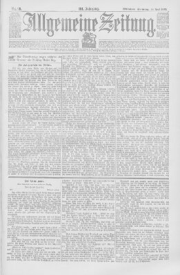 Allgemeine Zeitung Sonntag 10. April 1898