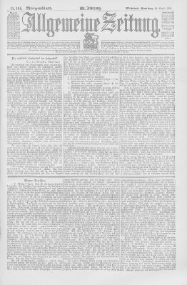 Allgemeine Zeitung Samstag 16. April 1898