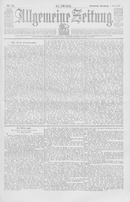 Allgemeine Zeitung Sonntag 1. Mai 1898