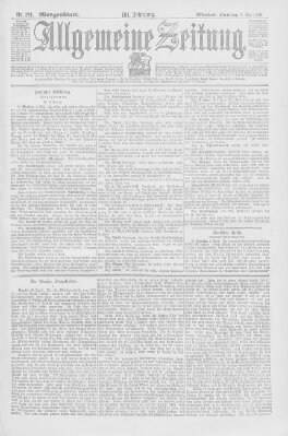 Allgemeine Zeitung Dienstag 3. Mai 1898