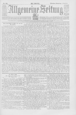 Allgemeine Zeitung Sonntag 8. Mai 1898