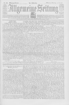 Allgemeine Zeitung Samstag 14. Mai 1898