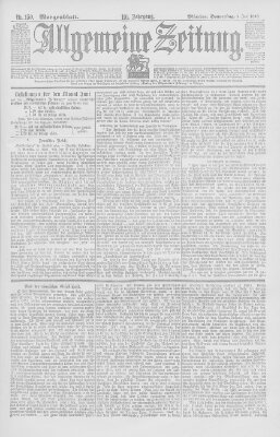 Allgemeine Zeitung Donnerstag 2. Juni 1898