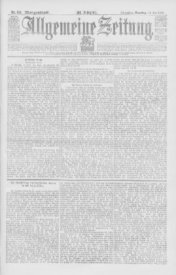 Allgemeine Zeitung Samstag 11. Juni 1898