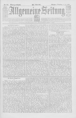 Allgemeine Zeitung Dienstag 14. Juni 1898