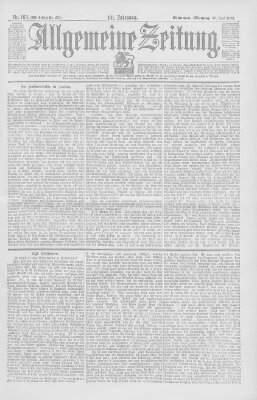 Allgemeine Zeitung Montag 20. Juni 1898