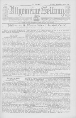 Allgemeine Zeitung Mittwoch 29. Juni 1898