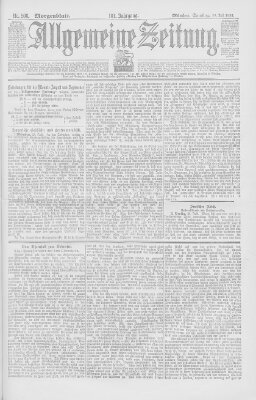 Allgemeine Zeitung Samstag 30. Juli 1898