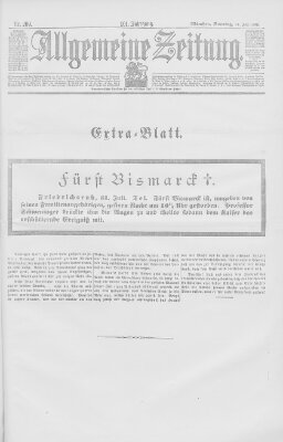 Allgemeine Zeitung Sonntag 31. Juli 1898