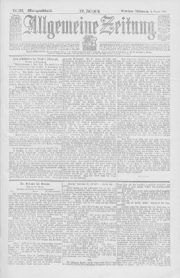 Allgemeine Zeitung Mittwoch 3. August 1898