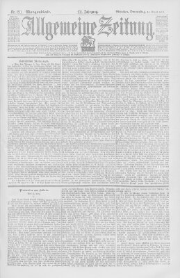 Allgemeine Zeitung Donnerstag 11. August 1898