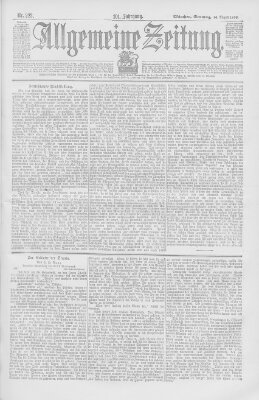 Allgemeine Zeitung Sonntag 14. August 1898