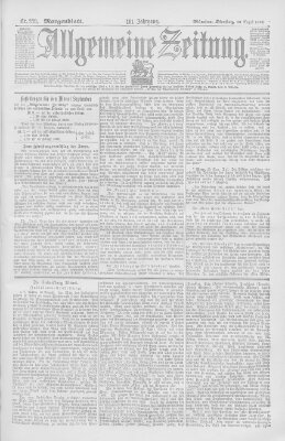 Allgemeine Zeitung Dienstag 30. August 1898