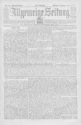 Allgemeine Zeitung Dienstag 6. September 1898