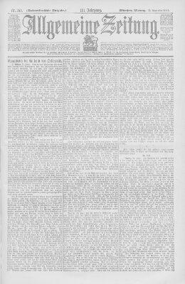 Allgemeine Zeitung Montag 12. September 1898