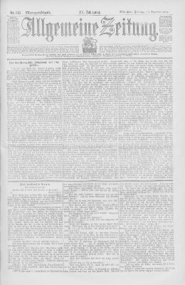 Allgemeine Zeitung Freitag 16. September 1898