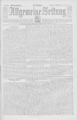 Allgemeine Zeitung Samstag 17. September 1898