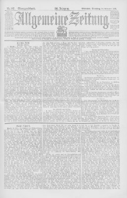 Allgemeine Zeitung Samstag 24. September 1898