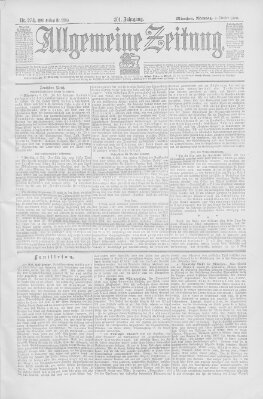 Allgemeine Zeitung Montag 3. Oktober 1898