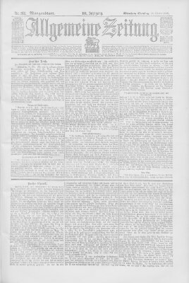 Allgemeine Zeitung Dienstag 11. Oktober 1898