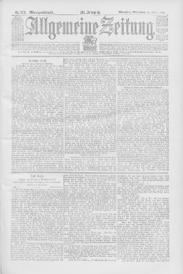 Allgemeine Zeitung Mittwoch 12. Oktober 1898