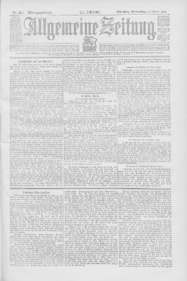 Allgemeine Zeitung Donnerstag 13. Oktober 1898