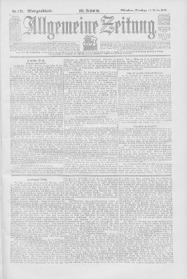 Allgemeine Zeitung Dienstag 18. Oktober 1898