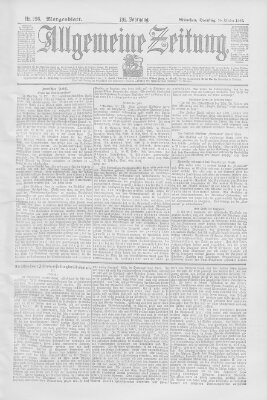 Allgemeine Zeitung Dienstag 25. Oktober 1898