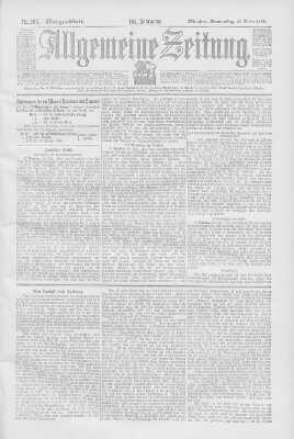 Allgemeine Zeitung Donnerstag 27. Oktober 1898