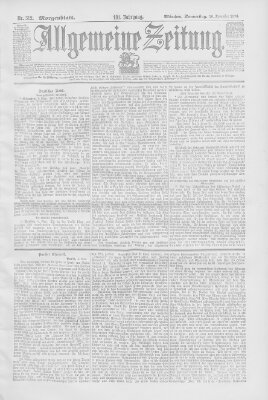 Allgemeine Zeitung Donnerstag 10. November 1898