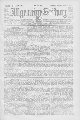 Allgemeine Zeitung Samstag 12. November 1898