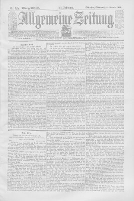 Allgemeine Zeitung Mittwoch 23. November 1898