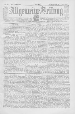 Allgemeine Zeitung Samstag 3. Dezember 1898