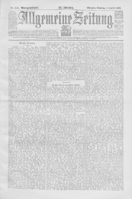 Allgemeine Zeitung Dienstag 13. Dezember 1898