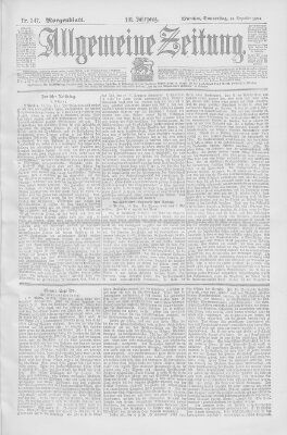 Allgemeine Zeitung Donnerstag 15. Dezember 1898