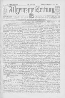 Allgemeine Zeitung Samstag 17. Dezember 1898